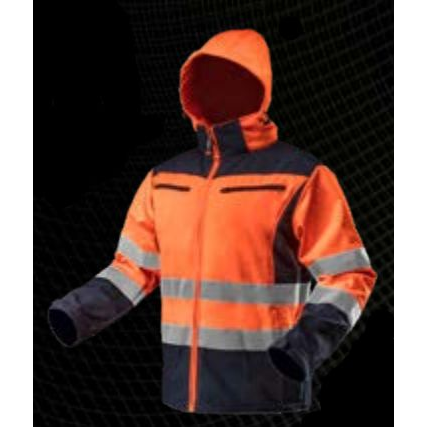 NEO 81-701-XXXL Munkadzseki, Láthatósági, Softshell, Kapucnival, Narancssárga, XXXL