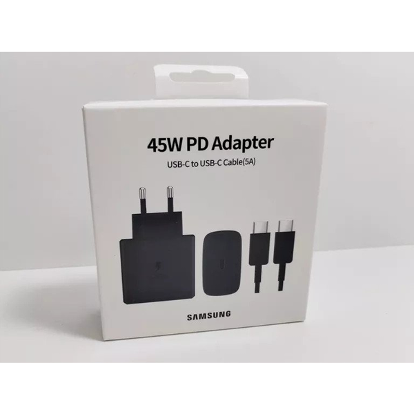 Samsung ładowarka sieciowa Typ-C + kabel Typ-C - Typ-C 5A 45W 1m PD PPS czarny