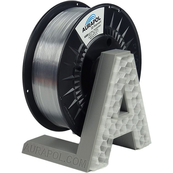 AURAPOL PET-G filament - natúr, átlátszó, 1kg, 1,75mm, AURAPOL