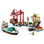 LEGO® City 60422 Tengerparti kikötő teherszállító hajóval