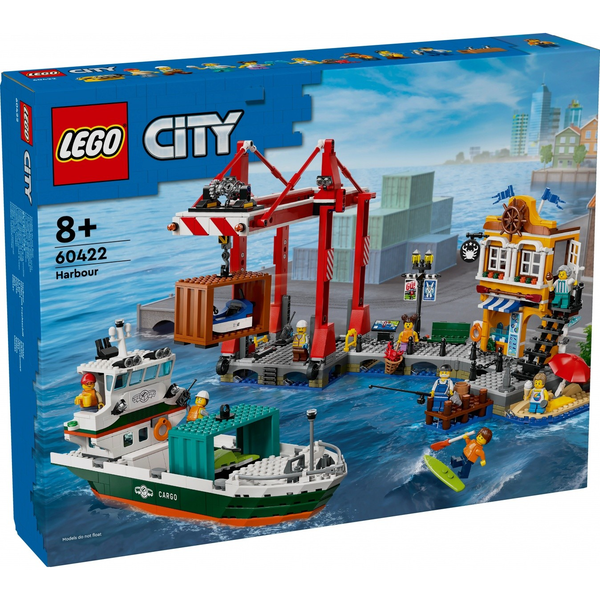 LEGO® City 60422 Tengerparti kikötő teherszállító hajóval