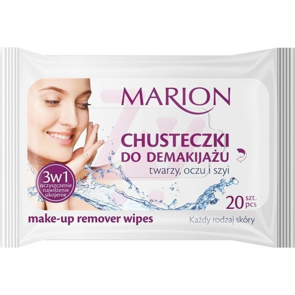 Marion Chusteczki do demakijażu twarzy, oczu i szyi do każdej skóry 20 szt.