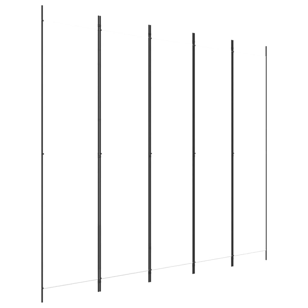 fehér 5 paneles paraván 250x220 cm szövet (350202)