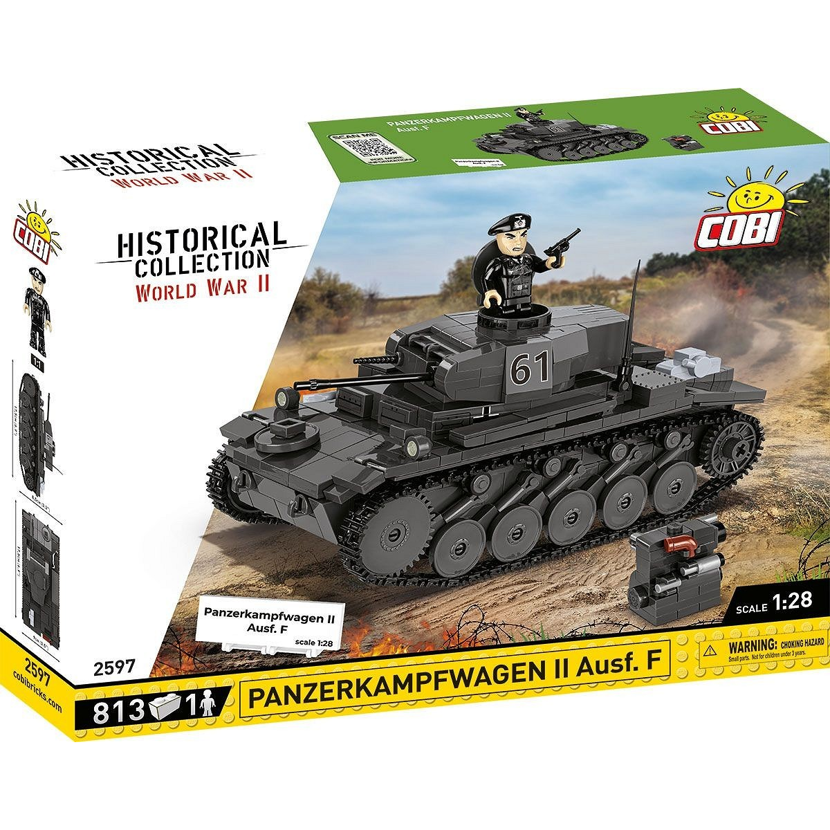 Cobi Panzerkampfwagen II Tank 813 darabos építő készlet (COBI-2597)