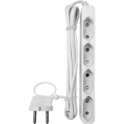 Hálózati elosztó Euro dugós, 4 részes, fehér, GAO (0257)