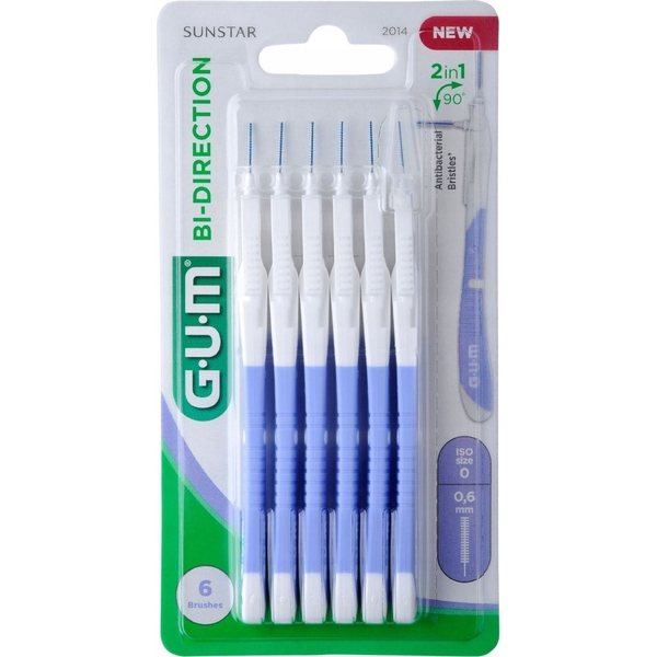 GUM     SCOVOLINI INTERDENTALI   6 PZ. BI-DIRECTION  0,6 MM