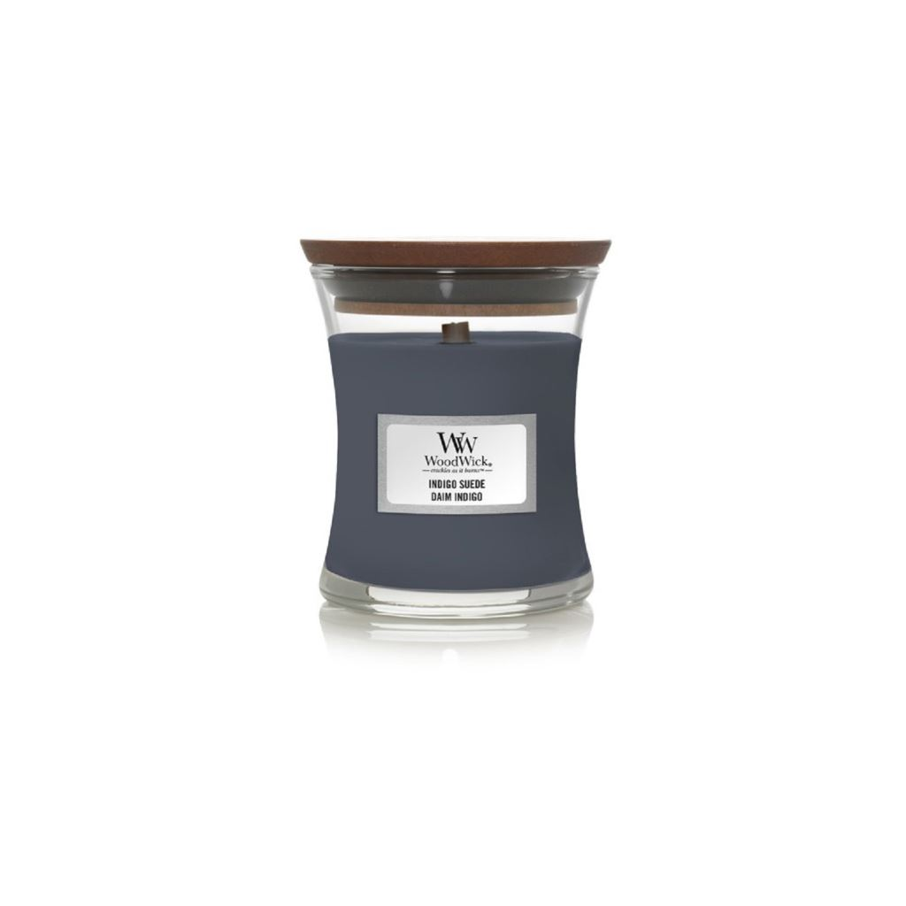 Woodwick Indigo Suede kicsi gyertya (38278) (38278)