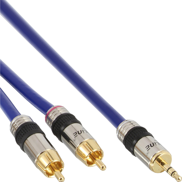 InLine 4043718032112 cavo audio 10 m 2 x RCA 3.5mm Blu
