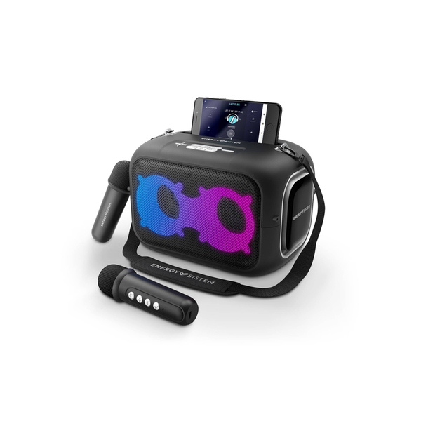 Energy Sistem Karaoke Star – Altavoz Portátil (bluetooth 5.4, Reproductor Mp3, True Wireless Stereo, Luces Led, 60w, Ipx4, 2 Micrófonos, 8 Horas De Batería)