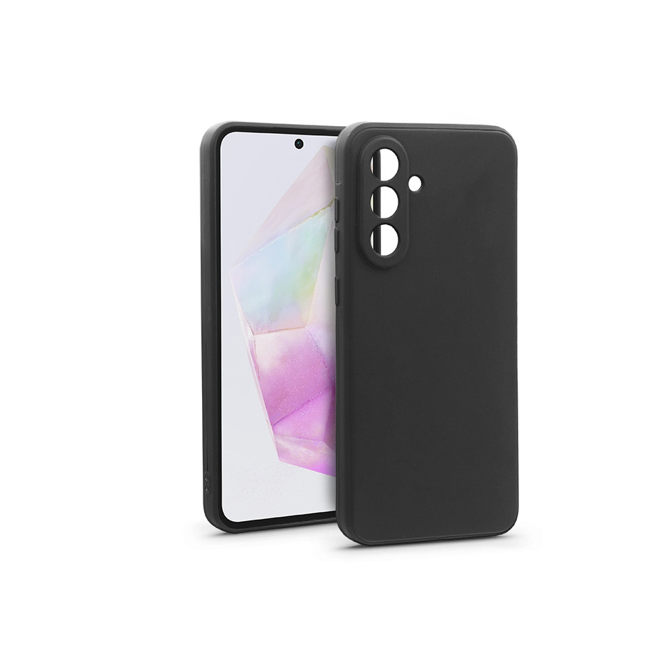 Haffner Matt szilikon tok - Samsung SM-A366 Galaxy A36 5G - fekete (HF355370)