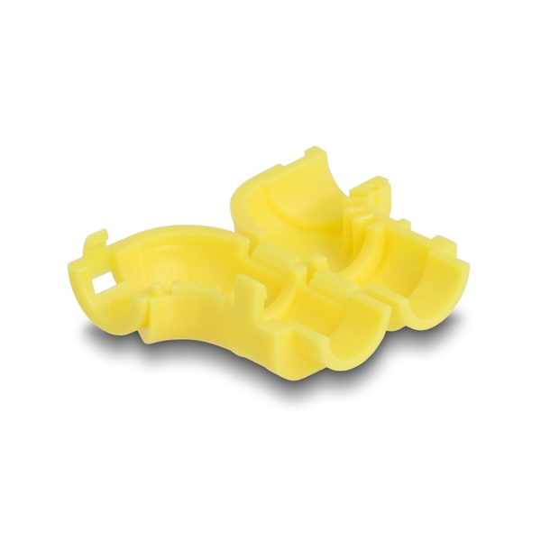 DELOCK Kabel Clips zum Abwinkeln 8 Stück gelb