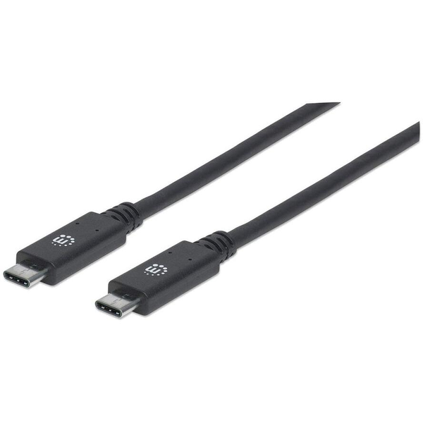 Manhattan 355223 USB-kabel USB 3.2 Gen 2 (3.1 Gen 2) 1 m USB C Sort