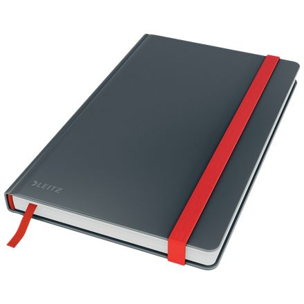 Leitz Cosy Soft Touch keményfedeles jegyzetfüzet, vonalas bársony szürke (44810089) (lei44810089)