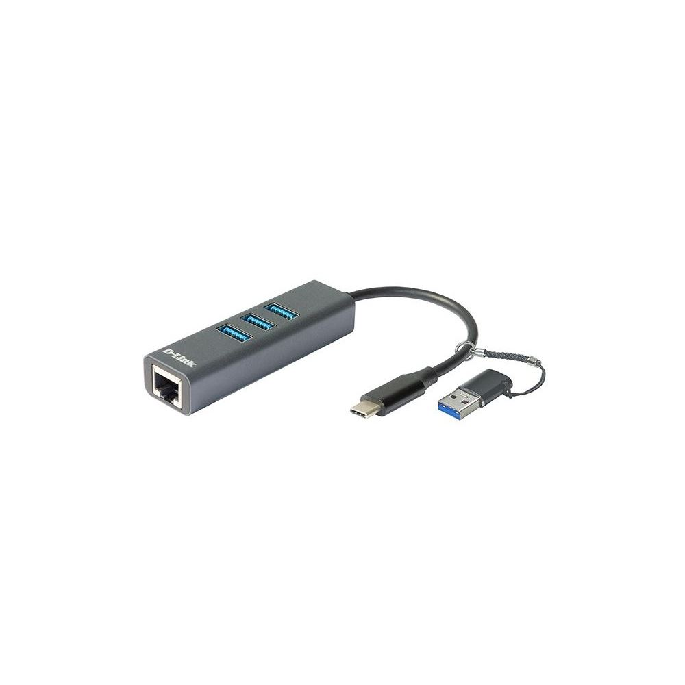 D-Link DUB-2332 dokkoló állomás és port replikátor Vezetékes USB C-típus Szürke (DUB-2332)