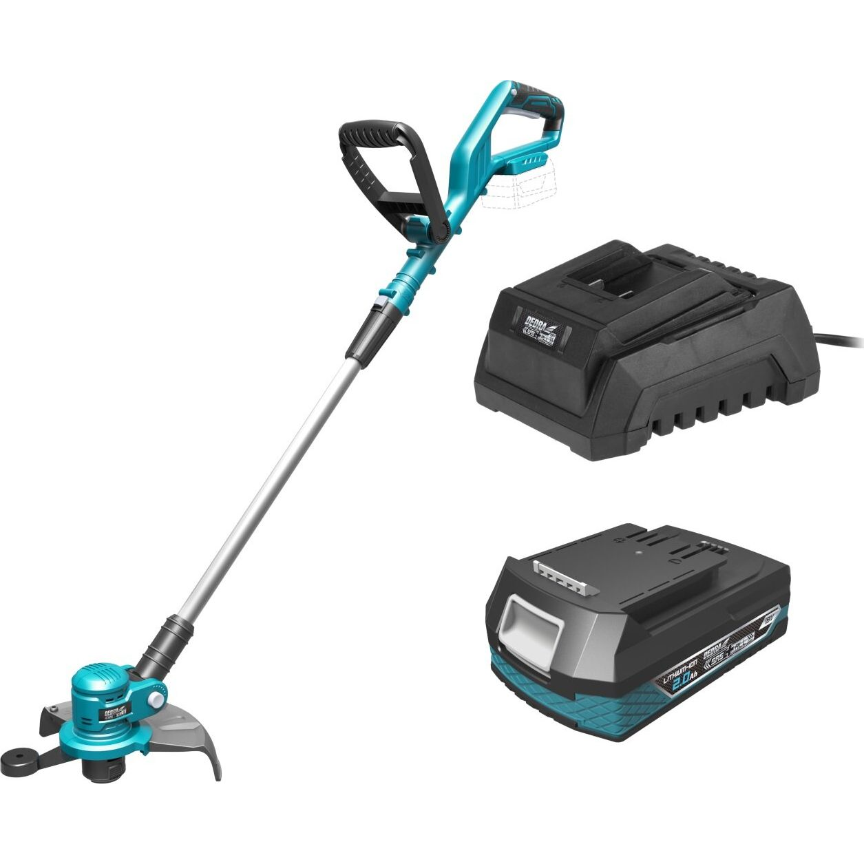 Dedra Akkumulátoros Fűszegélynyíró Készlet - 18 V, Akkumulátor és Töltő Tartozék (DED7016)