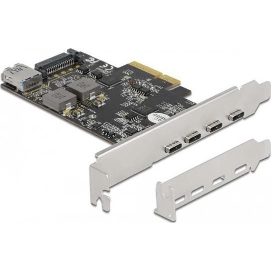 DELOCK PCI Express x4 Karte 4x USB Type-C + 1 x USB Typ-A