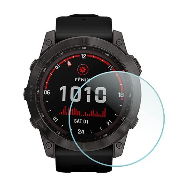 Kijelzővédő üveg (2.5D, lekerekített szél, karcálló, 9H) ÁTLÁTSZÓ [Garmin Fenix 7X]
