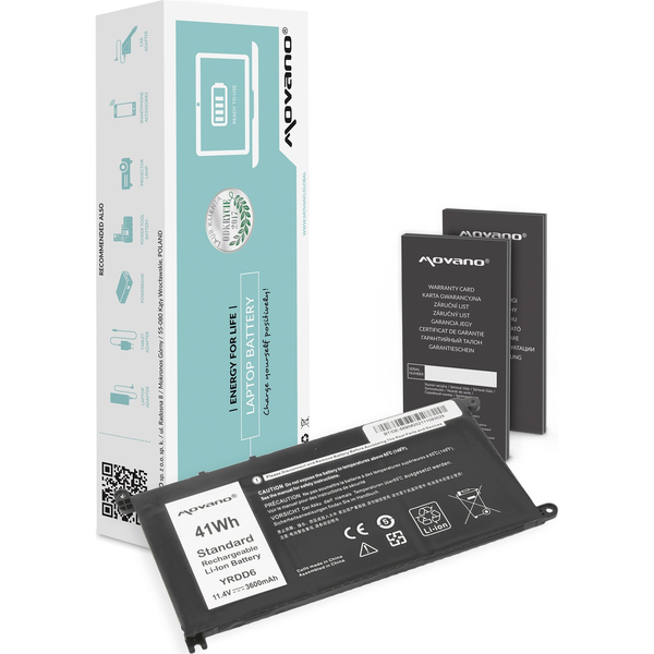 Bateria Movano Bateria YRDD6 do Dell Inspiron 14 5481 5590