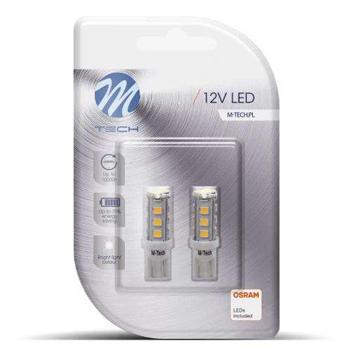 M-Tech T10 LED 16x3528 SMD fehér színű pár (72LB077W) (MT72LB077W)