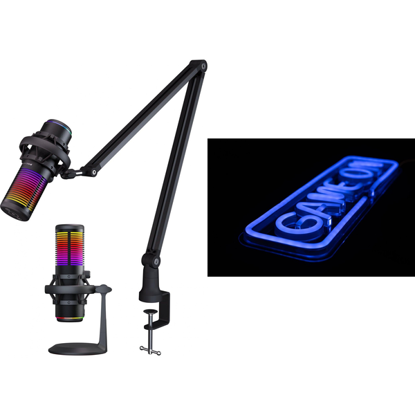 PREYON Osprey Scream Microphone (POS43B) + GAME ON Blue Eye Bait Neon Wall Light (PPEB28WD)