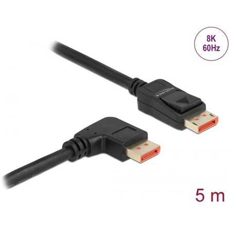 Kabel Delock DeLOCK DisplayPort kabel męski proste do męskiego 90° prawostronne 8K 60 Hz 5 m