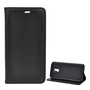 Tok álló, bőr hatású (FLIP, oldalra nyíló, asztali tartó funkció) FEKETE [Samsung Galaxy A6 (2018) SM-A600F]