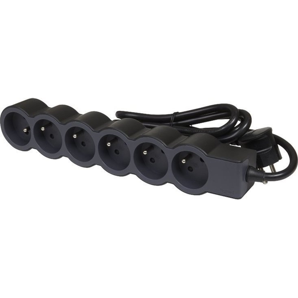 Prodlužovací Kabel 6 Zásuvek 2P+UZ 1.5M Legrand 049486 ČERNÝ