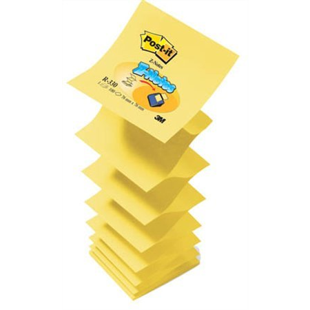 Самозалепващи листчета 3M Post-It Z R330, 76 x 76 мм, 100 листа, Жълти