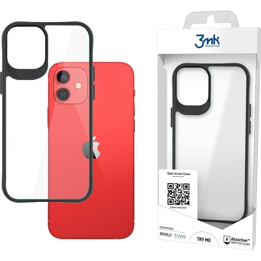 3mk Satin Armor Case+ átlátszó, TPU és PC anyagú telefontok Apple iPhone 12 Mini (3mk Satin Armor Case+(4))