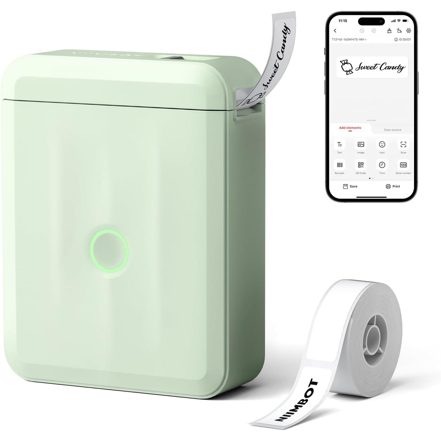 Niimbot D110-M Smart, zöld + címketekercs (1AA56291608)