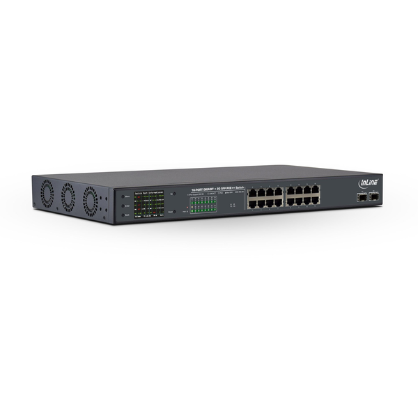 InLine 32316P switch di rete Gigabit Ethernet (10/100/1000) Supporto Power over Ethernet (PoE) Nero