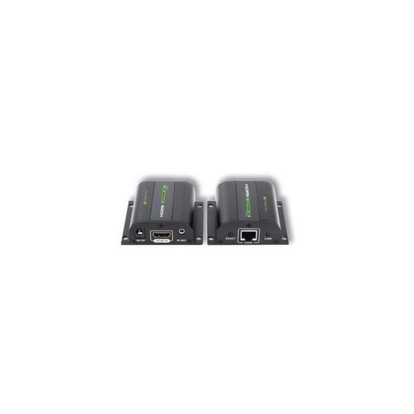 Techly IDATA EXT-E70I AV forlænger AV sender & modtager Sort
