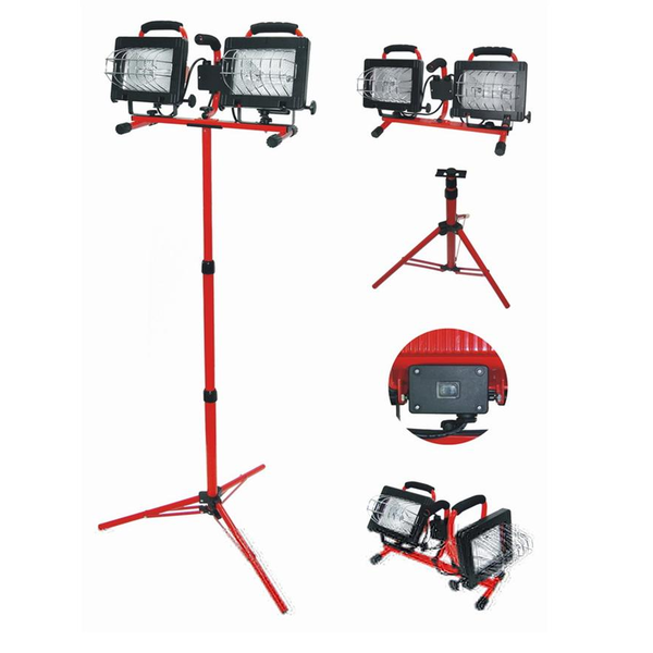 Dupla Halogén Állványos Hordozható Lámpa 2x500w Ce Proline