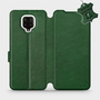 Flip case for Xiaomi Redmi Note 9 Pro - Green - leather - Green Leather