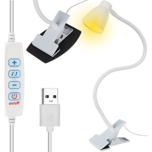 USB 24 LED gibljiva namizna svetilka 3 načini svetlobe dim. bela