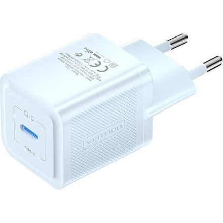 Wall charger, Vention, FEPL0-EU, USB-C, 20W, GaN (blue)
