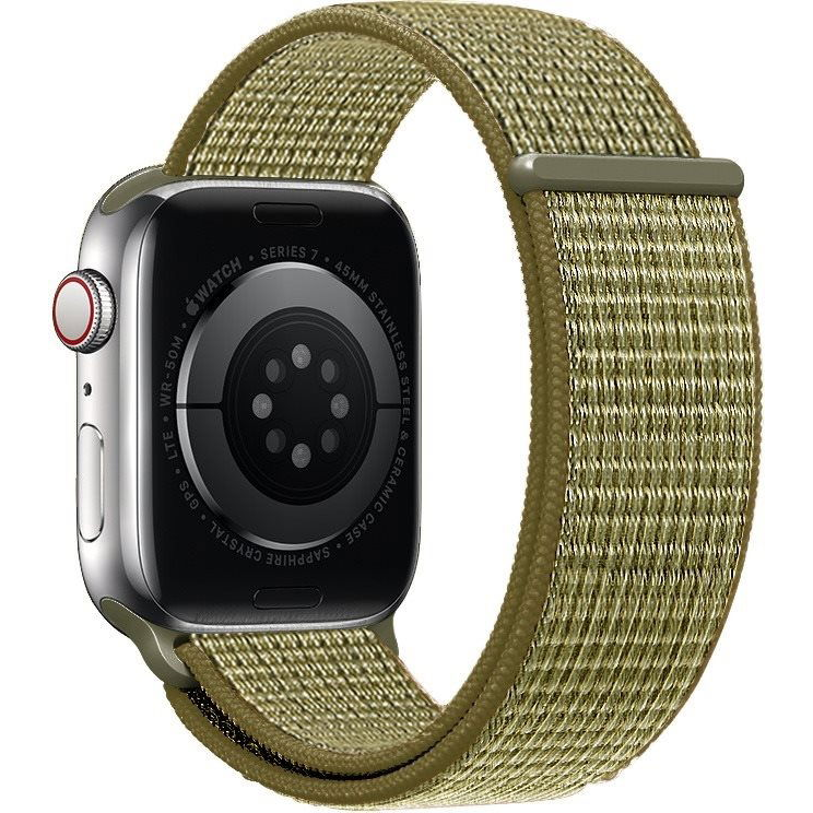 Eternico Airy Apple Watch 42mm / 44mm / 45mm - Green Fig and Brown edge (AET-AWAY-GrFiB-42)