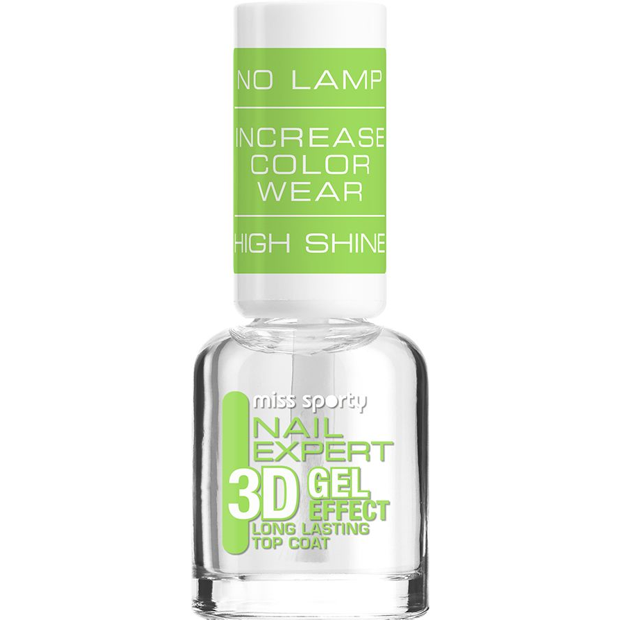 MISS SPORTS fedő, 3D gél hatás, 8 ml (3614221755747)