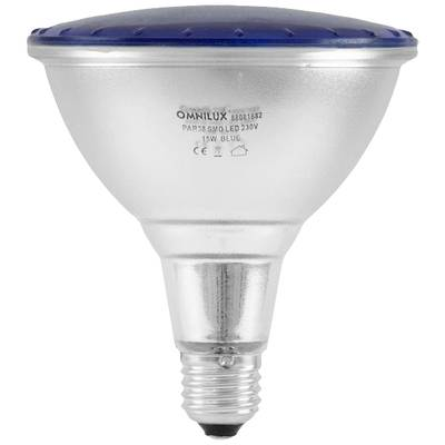 Omnilux 88081882 LED E27 15 W Kék (Ø x H) 121 mm x 135 mm 1 db (88081882)