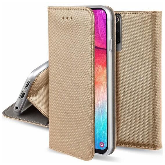 Gigapack Samsung Galaxy A22 5G (SM-A226) rombusz mintás fliptok aranyszínű (GP-108303)