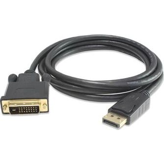 PREMIUMCORD DisplayPort DVI-D Átalakító Fekete 1m kportadk02-01