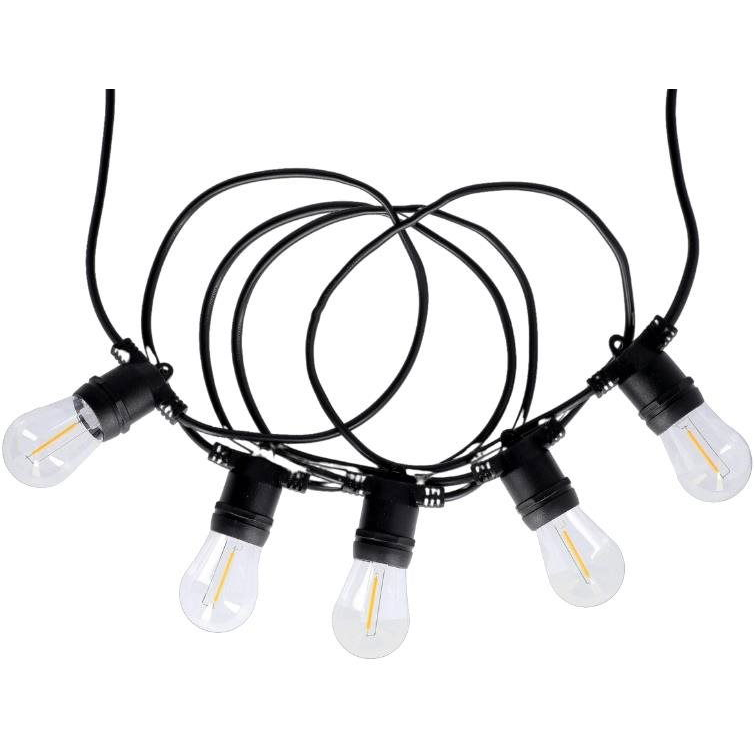 Tesla partilánc, 15LED, 9,1 m + 1,5 m, 2700 K, 4 üzemmód, napelemes (PR1515W-S)