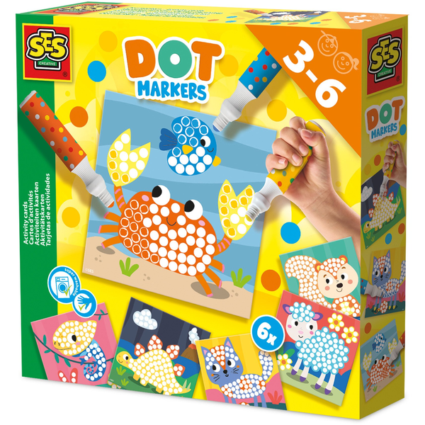 SES Creative Dot markers - Activity cards Farvelægning billedsæt