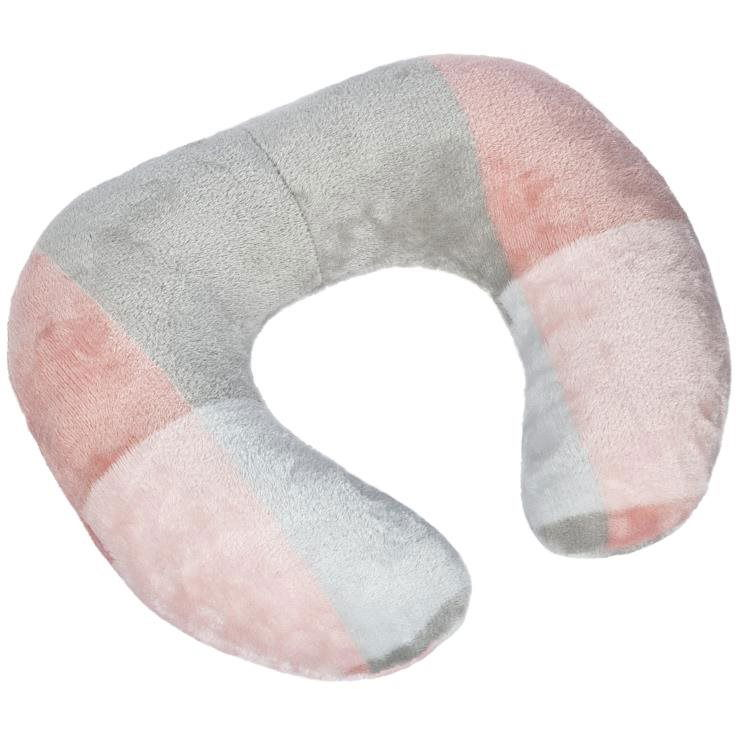 Bellatex 24/030 Korall Utazópárna, patkó alakú, kb. 30×35 cm, rózsaszín, kocka (9939)