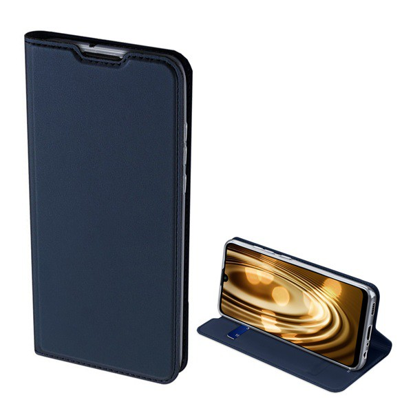 DUX DUCIS SKIN PRO tok álló, bőr hatású (FLIP, oldalra nyíló, bankkártya tartó, asztali tartó funkció) SÖTÉTKÉK [Huawei P Smart (2020)] (5996457989959)