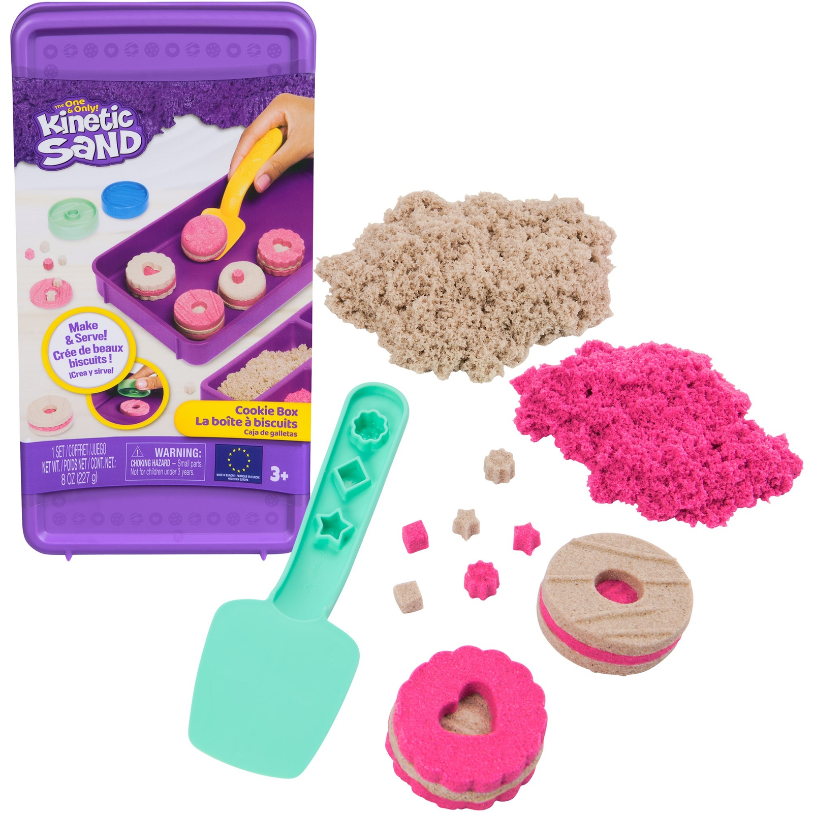 Spin Master Kinetic Sand - Formázható kinetikus homok süti formákkal (6071549)