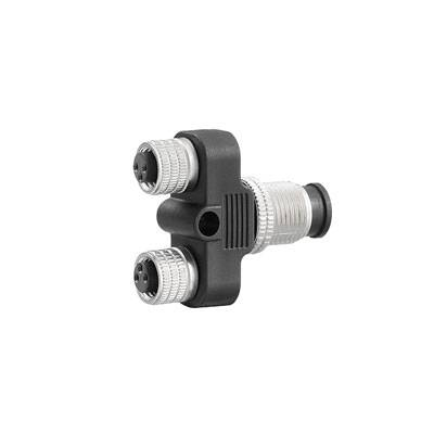 Weidmüller 1060730000 Érzékelő-/működtető elosztó és adapter M12 Adapter, Y Pólusszám: 4 1 db (1060730000)