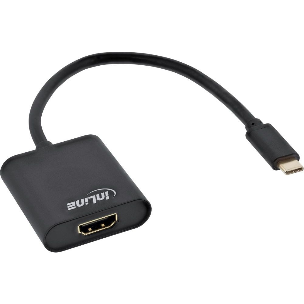 InLine 64101B video átalakító kábel 0,2 M USB C-típus HDMI Fekete (64101B)