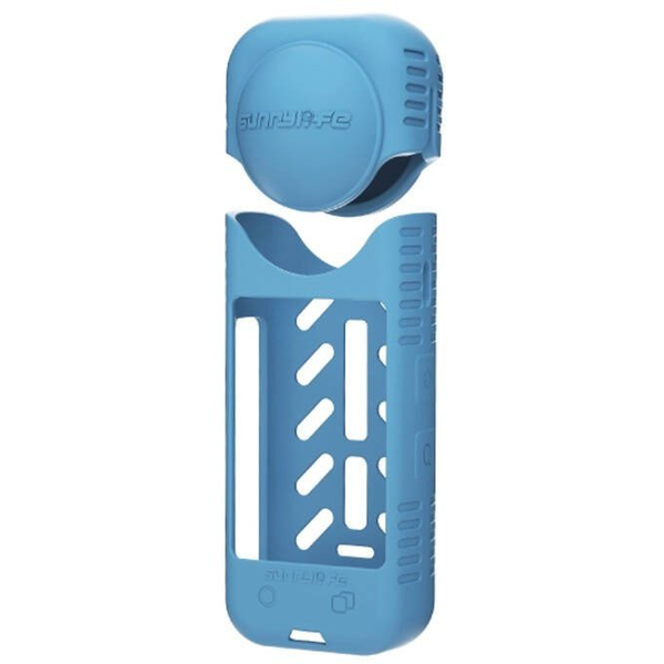 Silicone protective case + lens cover Sunnylife for Insta360 X4 (blue)