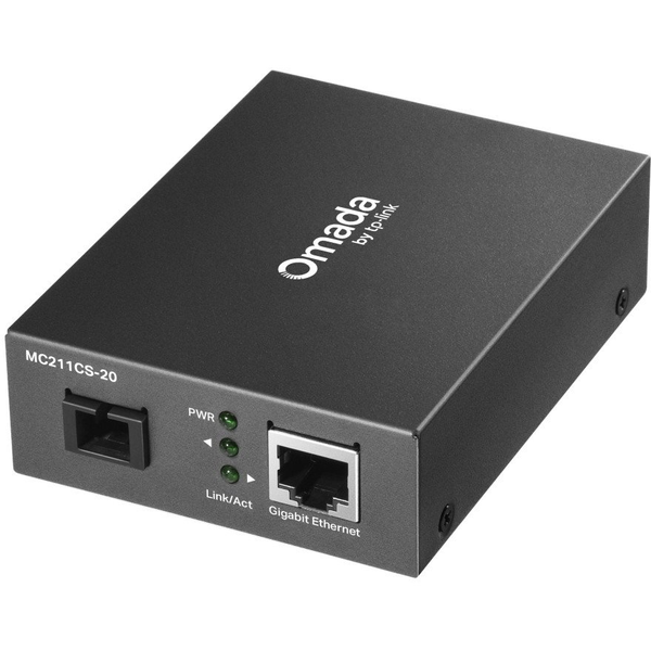 TP-Link Omada MC212CS-20 netværksomformer til medie 1000 Mbit/s 1550 nm Enkeltilstand Sort